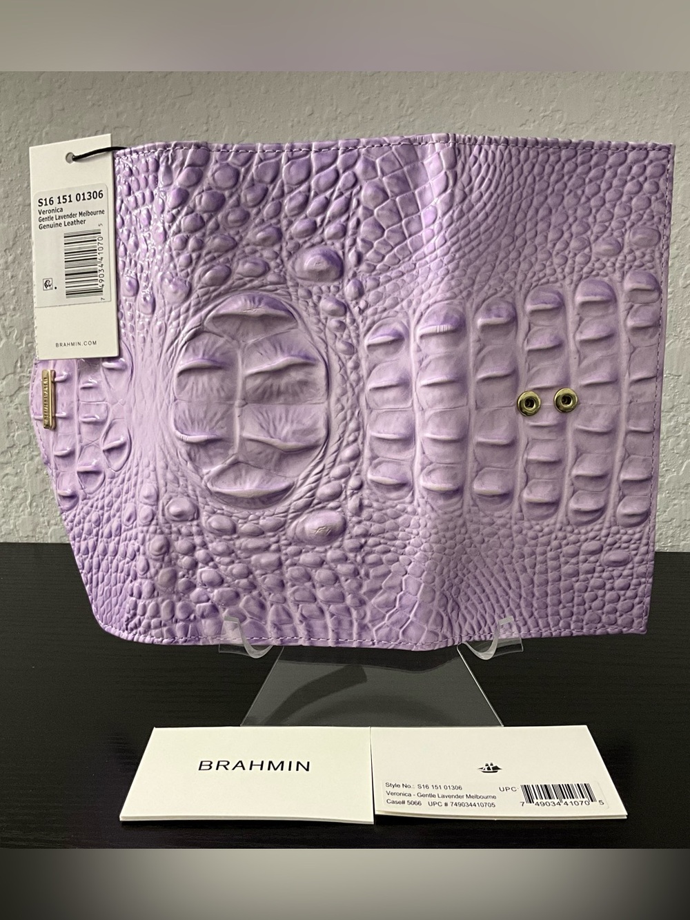 Brahmin Veronica GENTLE LAVENDER MELBOURNE Envelope Wallet NWT
